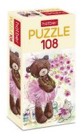 Hatber 108ПЗ4-17057 Пазл Hatber Вязаные Мишки 108 элементов 210х300мм