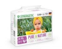 SYNERGETIC 500003 Трусики-подгузники SYNERGETIC PURE&amp;NATURE Ультратонкие, дышащие, размер 6 XL, 36шт
