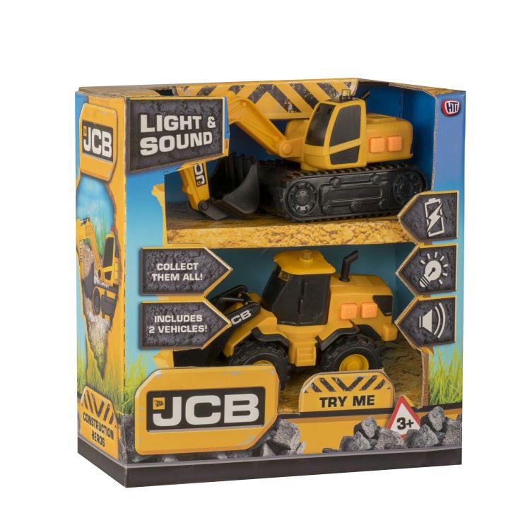 Экскаватор + Погрузчик JCB (свет, звук) Экскаватор + Погрузчик JCB (свет, звук)