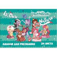 Centrum 90010 Альбом для рисования Enchantimals, 24 листа, на скрепке
