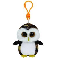 TY 36602 Beanie Boo's Брелок плюшевый Совенок Swoops (коричнево-черный), 12 см