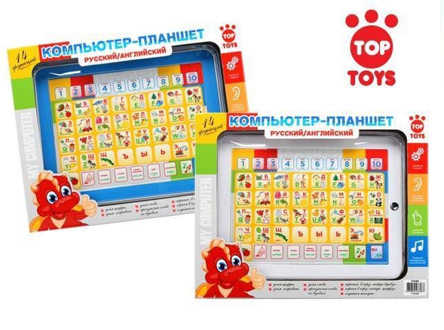 Top Toys 1104589 Детский обучающий компьютер-планшет Азбука, математика