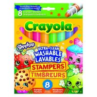 Crayola 58-8152 Набор из 8 фломастеров-штампиков Шопкинс