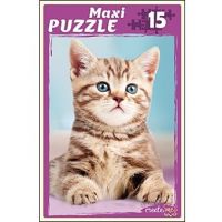 Рыжий Кот ПМ-7129 Макси-пазл Ласковый котенок, 15 элементов