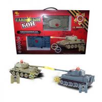 ABtoys C-00135 (508-T) Танковый бой на радиоуправлении, в наборе 2 танка - Т-34 и "Тигр"