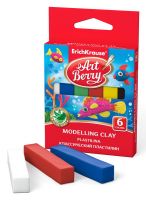 No name 41756EK-no Пластилин ArtBerry с Алоэ Вера, 6 цветов/90г, картон с европодвесом