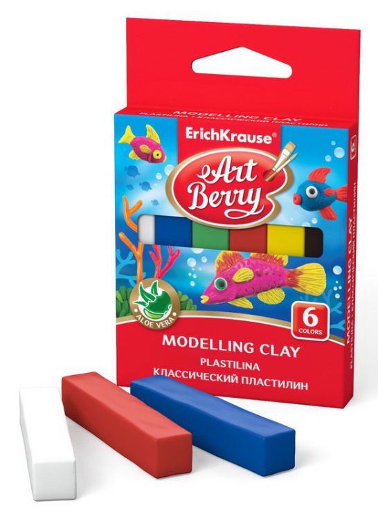 No name 41756EK-no Пластилин ArtBerry с Алоэ Вера, 6 цветов/90г, картон с европодвесом No name 41756EK-no Пластилин ArtBerry с Алоэ Вера, 6 цветов/90г, картон с европодвесом