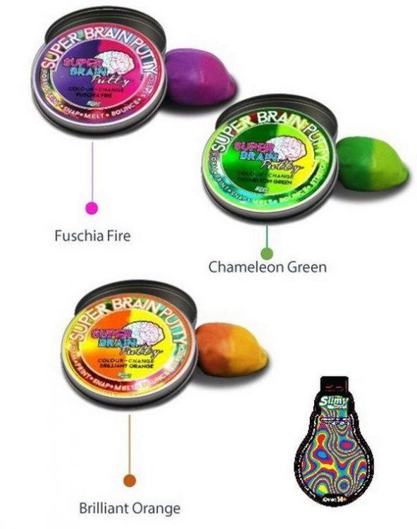Jocker (Far East) LTD 34110 Жвачка для рук "Super Brain Putty", серия "Меняющая цвет", 3 цвета в ассортименте, 75 гр.