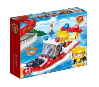 Banbao 7119 Конструктор Банбао Пожарный катер, 62 детали