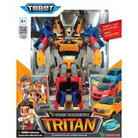 Tobot 301006 Робот-трансформер Тобот TRITAN, собирается из 3-х машинок, с наклейками и карточками