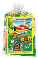 Полесье 2952 Конструктор "Самоделкин" Строитель, мини, 44 элемента с паровозом