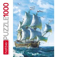 Hatber 1000ПЗ2-13343 Пазл Hatber Парусник на волнах 1000 элементов 480х680мм
