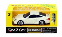 RMZ City 344019S Машина металлическая Porsche 911 Turbo, 1:64, цвет белый/красный