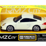 RMZ City 344019S Машина металлическая Porsche 911 Turbo, 1:64, цвет белый/красный