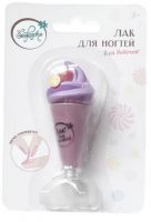 Abtoys K-0001-6 Зефирка Косметика для девочек Лак для ногтей детский "Черничный коктейль" с перламутром, блистер