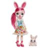 Mattel FRH52 Энчантималс Большая кукла с любимой зверюшкой Бри Кроля, 32 см