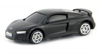 Uni-Fortune 344038SM Машина металлическая RMZ City 1:64 Audi R8 Coupe 2019, без механизмов, чёрный матовый цвет