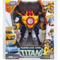 Tobot 301004 Робот-трансформер Тобот TITAN HURRICANE SPIN, собирается из 2-х машинок, с наклейками и карточками