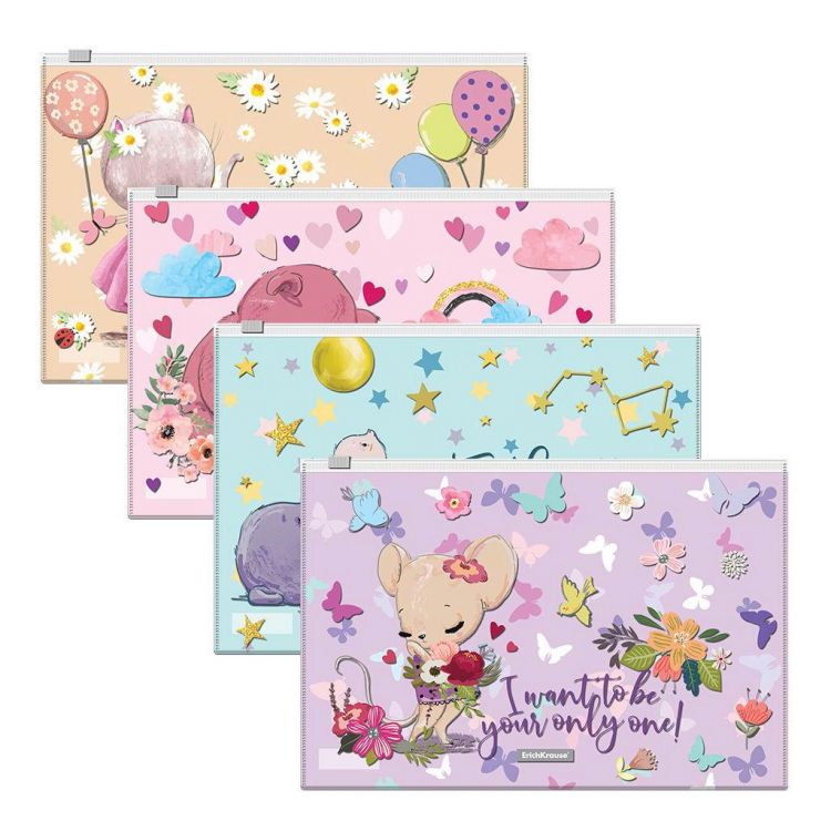 ErichKrause 54923EK Zip-пакет пластиковый ErichKrause Cute Animals, B5