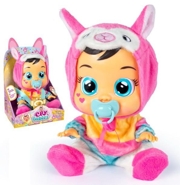 IMC Toys 91849 Cry Babies Кукла Плачущий младенец Лама Lena, 31 см
