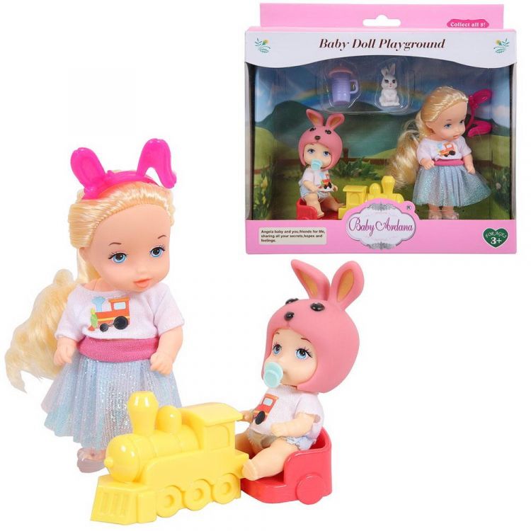 ABtoys (АБтойс) A610 Игровой набор Baby Ardana На прогулке (с игрушечным поездом)