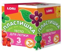 LORI Тдл-020 Пластишка Набор теста для лепки №17 (3 цвета по 70г)