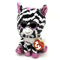 TY 36672 Flippable Мягкая игрушка Зебра Zoey с пайетками, 15 см