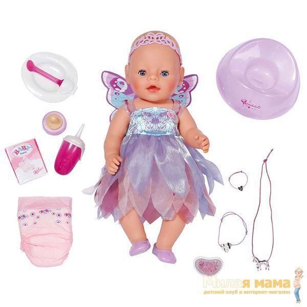 Zapf Creation Baby born 822-821 Бэби Борн Кукла Фея Интерактивная, 43 см
