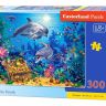 Castorland В-030149 Пазл Семья дельфинов, 300 деталей