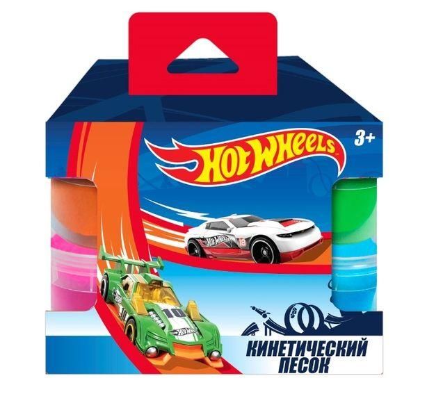 Centrum 88649 Набор для творчества с кинетическим песком "Hot Wheels", 4 баночки по 140 г