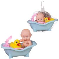 ABtoys (АБтойс) PT-01577 Набор для ванной Abtoys Мой малыш Пупс, ванночка с краном, уточка