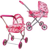 ABtoys (АБтойс) K0115 Коляска для куклы ABtoys прогулочная, со съемной люлькой, розовая
