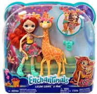 Mattel FKY74 Энчантималс Кукла Джиллиана Жираф и ее большой друг Паул