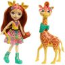 Mattel FKY74 Энчантималс Кукла Джиллиана Жираф и ее большой друг Паул