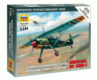 Звезда 6184 Сборная модель Немецкий самолет-разведчик Henschel Hs 126B-1 (Хеншель), 1:144