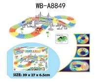 Action track 1631 Гибкий трек, светится в темноте, 144 детали