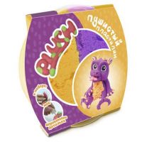 Волшебный мир PL02201804 Пластилин пушистый ТМ "PLUSH", фиолетовый +оранжевый, 160 грамм