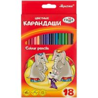 Гамма 050918-08 Карандаши цветные Гамма Мультики 18 цветов трехгранные