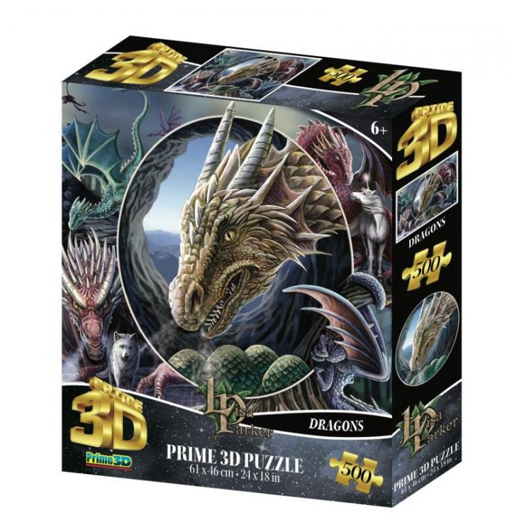 Prime 3D 32563-SBM Пазл 3D Super Коллаж Драконы, 500 элементов