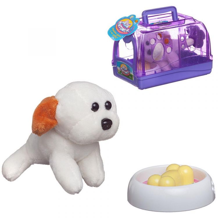 ABtoys (АБтойс) PT-01231/фиолетовый Игровой набор Abtoys Мой питомец. Cобачка в фиолетовой переноске, плюш