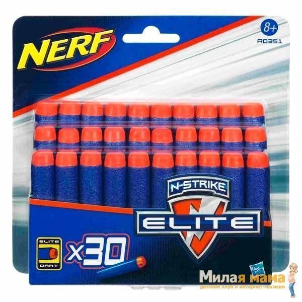 Hasbro A0351 Nerf Комплект стрел для бластеров Нерф, 30 шт.