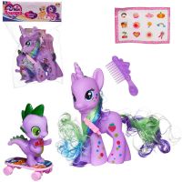 ABtoys (АБтойс) PT-01688/2 Игровой набор Abtoys Моя лошадка Пони сиреневая с сиреневым малышом дракончиком