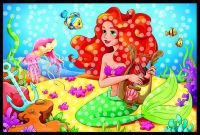 Рыжий кот М-8651 Мозаика из пайеток. А4+. ЛЮБИМАЯ СКАЗКА