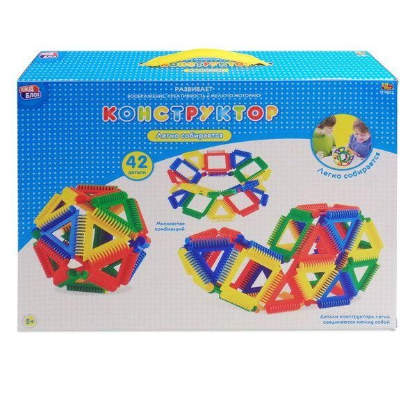 ABtoys PT-00835 Конструктор со щетинками "Кид Блок", 42 детали