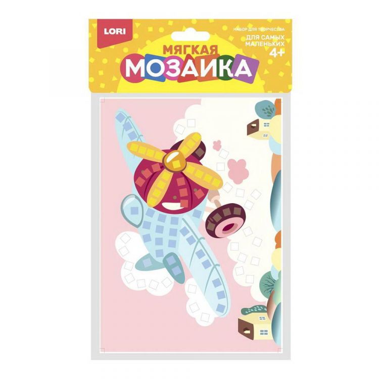 LORI Кэ-020 Набор для творчества LORI Мягкая мозаика. Малый набор Самолётик LORI Кэ-020 Набор для творчества LORI Мягкая мозаика. Малый набор Самолётик