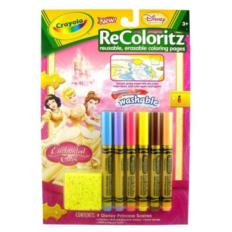 Crayola 04-5018 Многоразовая раскраска Recoloritz с фломастерами "Принцессы Дисней"
