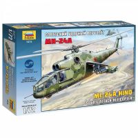 Звезда 7273 Сборная модель Советский ударный вертолет Ми-24А, 1:72