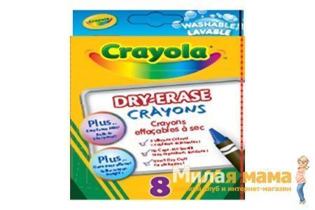 Crayola 98-5200 Набор легко стираемых восковых мелков, 8 шт.