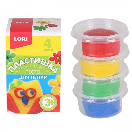 LORI Тдл-017 Пластишка Набор теста для лепки №14 (4 цвета по 70г)