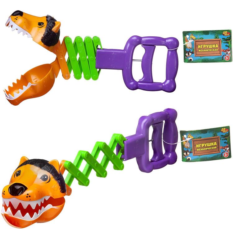 Junfa PT-01677 Игрушка ABtoys Зубастики Грозный тигр, выдвижная 20 см